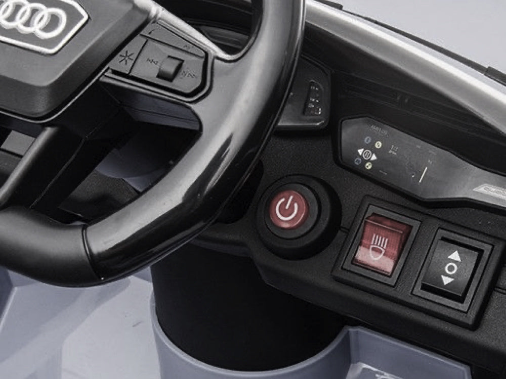 Audi RS6, 12-volt electric children's car with rubber tires, leather seat, and more!