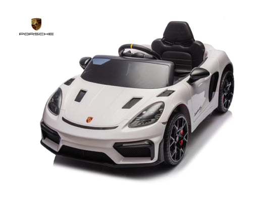 Porsche Spyder RS, 12-volt battery-powered children's car, rubber tires, leather seat, and more!