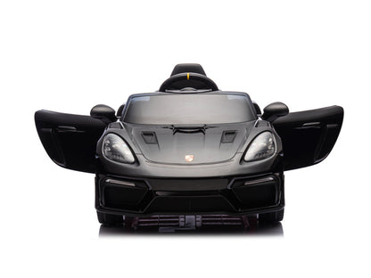 Porsche Spyder RS, 12-volt lithium battery, rubber tires, leather seat, and more!