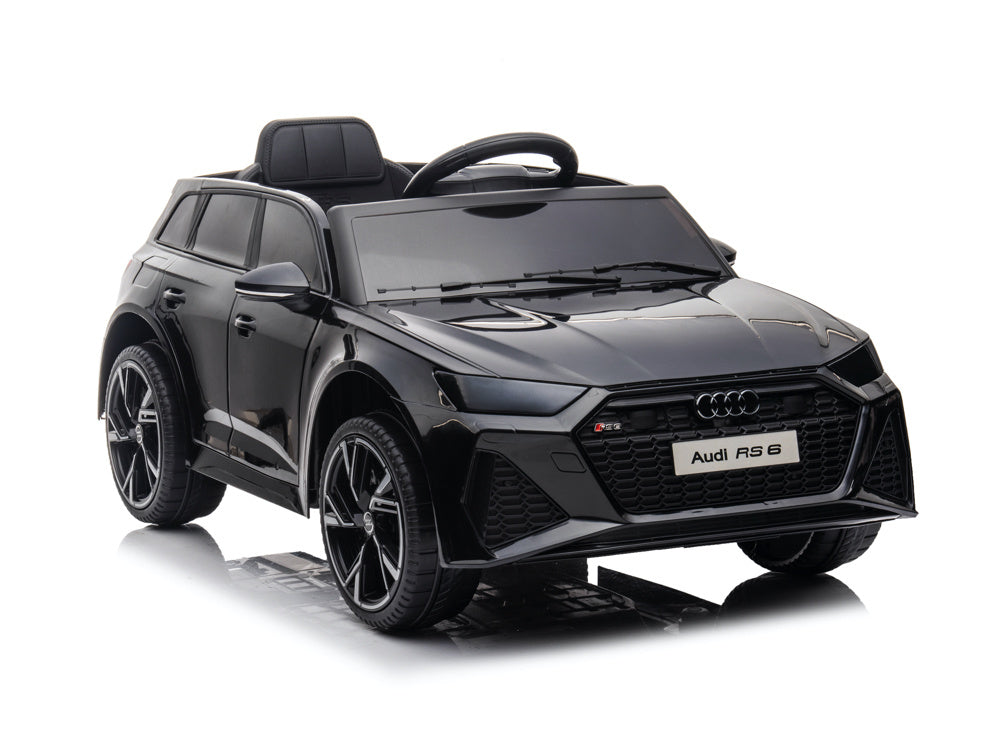 Audi RS6, 12-volt electric children's car with rubber tires, leather seat, and more!