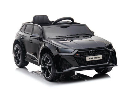 Audi RS6, 12-volt electric children's car with rubber tires, leather seat, and more!