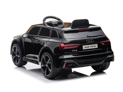 Audi RS6, 12-volt electric children's car with rubber tires, leather seat, and more!