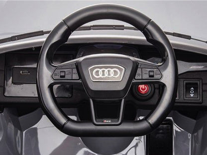 Audi RS6, 12-volt electric children's car with rubber tires, leather seat, and more!