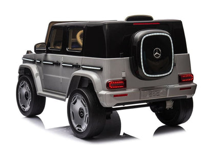 Mercedes-Benz EQG, voiture électrique pour enfants 12 volts avec pneus en caoutchouc, siège en cuir et bien plus encore !
