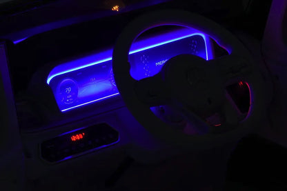 Mercedes-Benz EQG, voiture électrique pour enfants 12 volts avec pneus en caoutchouc, siège en cuir et bien plus encore !