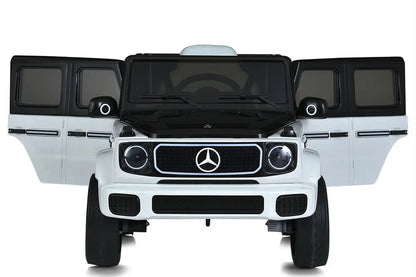 Mercedes-Benz EQG, 12-volt electric children's car with rubber tires, leather seat, and more!