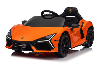 Lamborghini Revuelto, a 12-volt electric children's car with EVA tires and a faux leather seat!