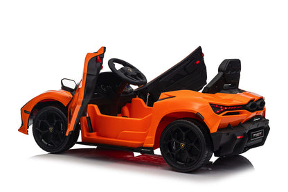 Lamborghini Revuelto, a 12-volt electric children's car with EVA tires and a faux leather seat!