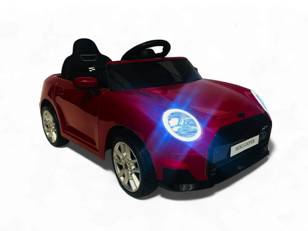 MINI Cooper S, 12 volt kinderauto met rubberen banden en meer!