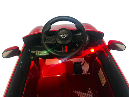 MINI Cooper S, 12 volt kinderauto met rubberen banden en meer!